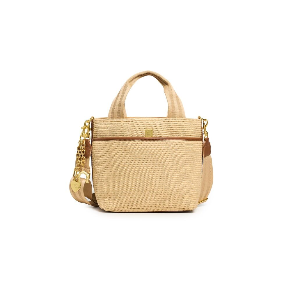 3543 ESCAPE TOTE, Dune Raffia, Tan, One Size